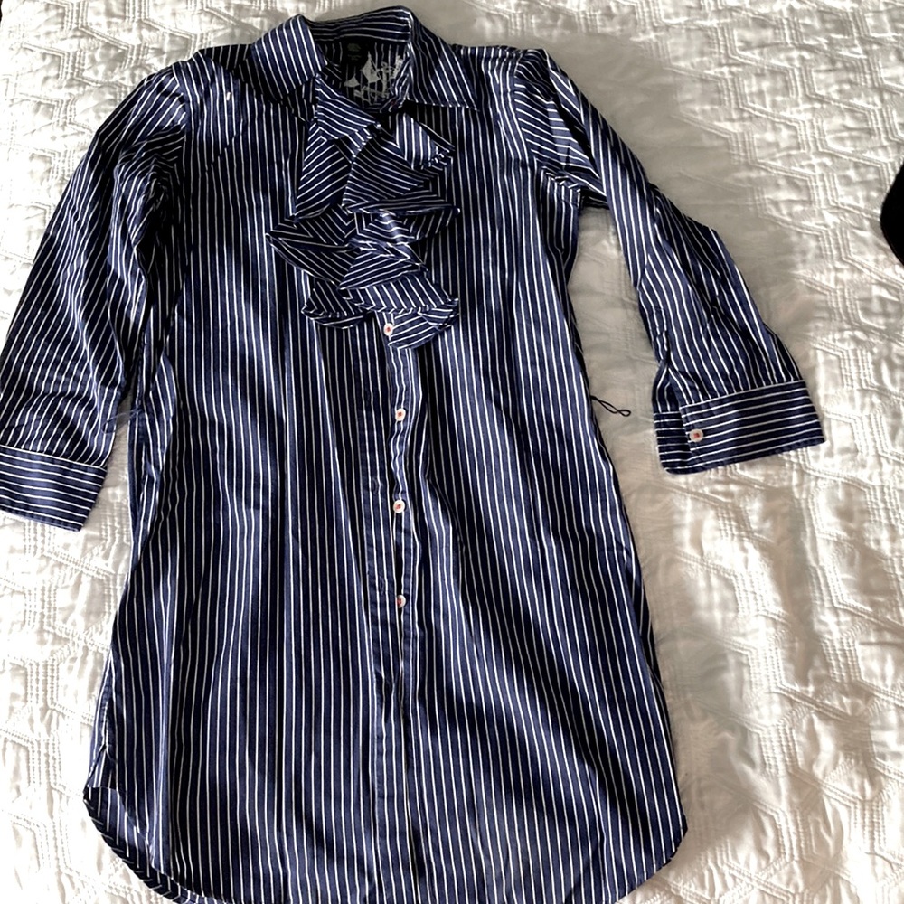 Ralph Lauren striped tunic button up